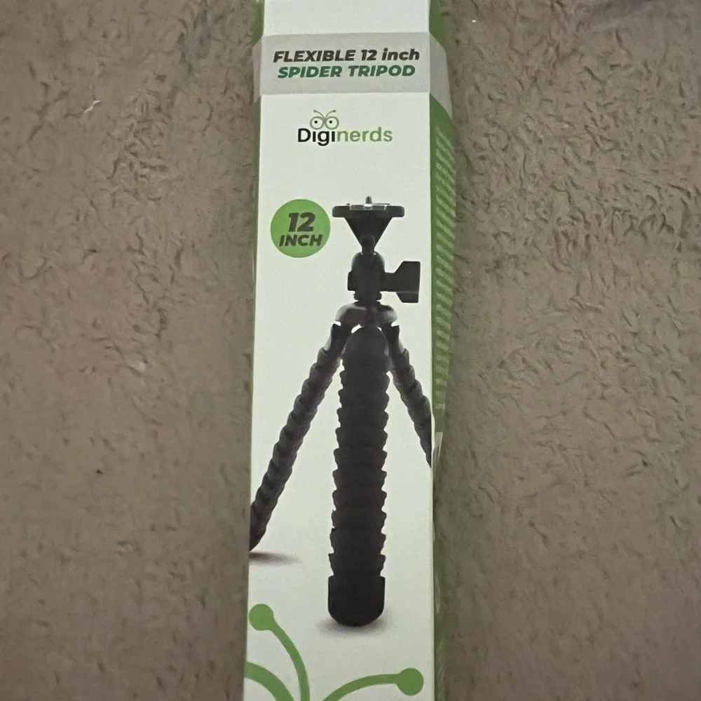Diviners Black Flexible 12 Inch Spider Tripod New in Box